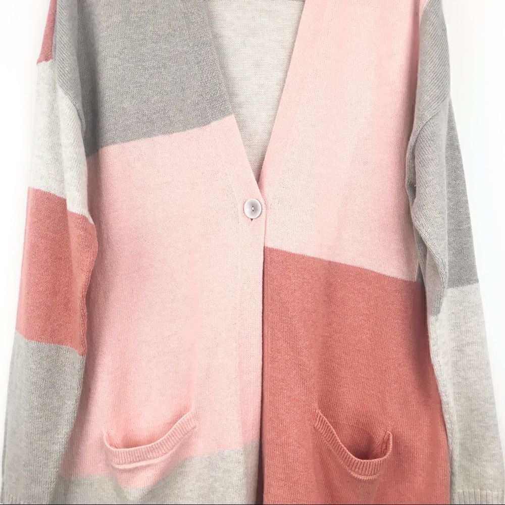 Pure Jill Colorblock Long Cardigan - Picture 5 of 10
